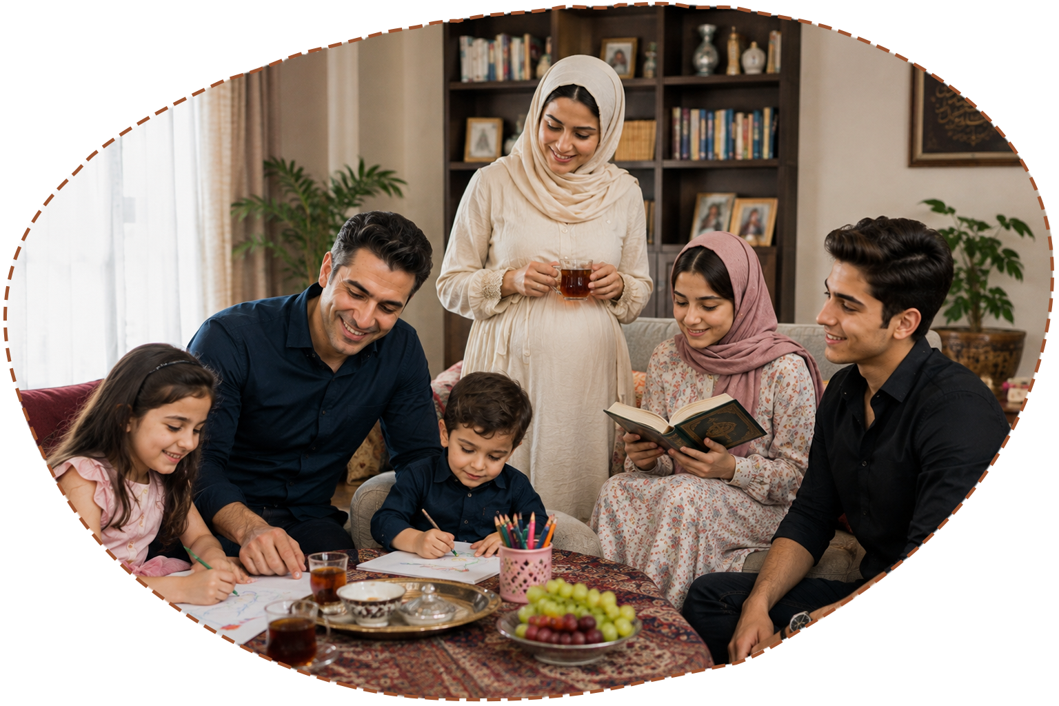 عکس واقعی — کادر گرم از یک خانواده ایرانی